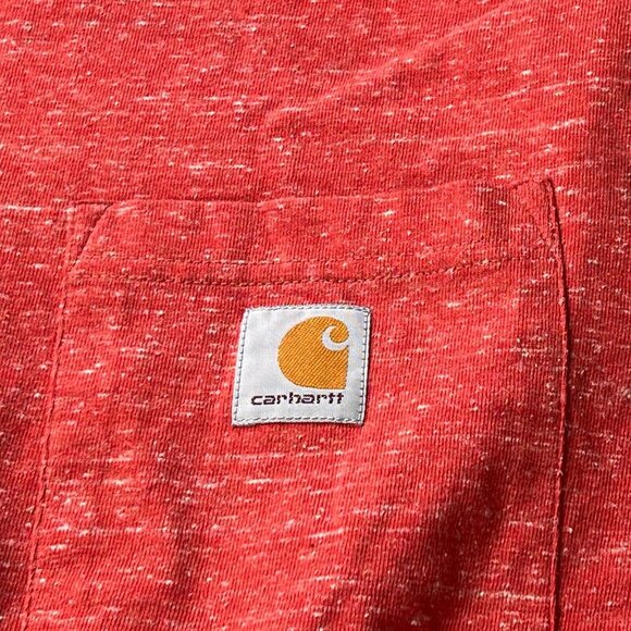 Carhartt Pocket T-Shirt Mens Large Original Fit Salmon Workwear - Picture 4 of 7